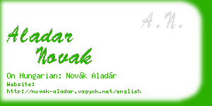 aladar novak business card